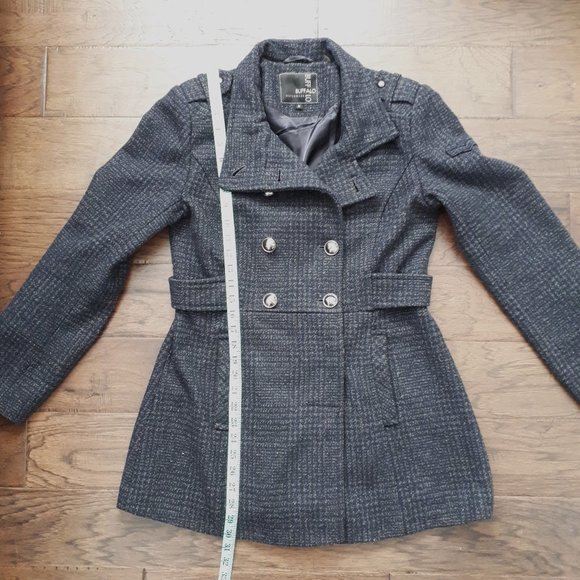 Buffalo Wool Blend Double Breasted Coat - Picture 12 of 13